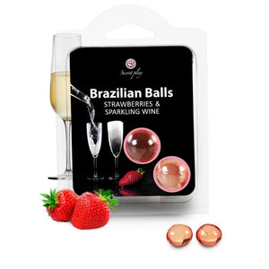 SECRETPLAY - SET DE BOLAS BRASILEÑAS FRESA Y CHAMPÁN
