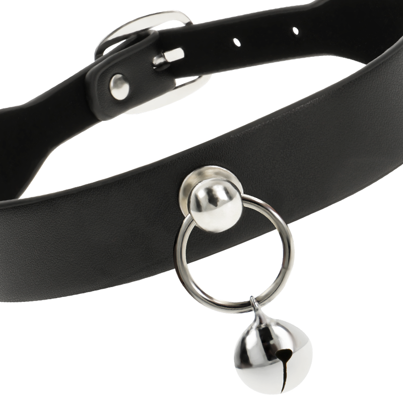 COQUETTE CHIC DESIRE - VEGAN LEATHER CHOKER WOMEN'S ACCESSORY BELL/O-RING