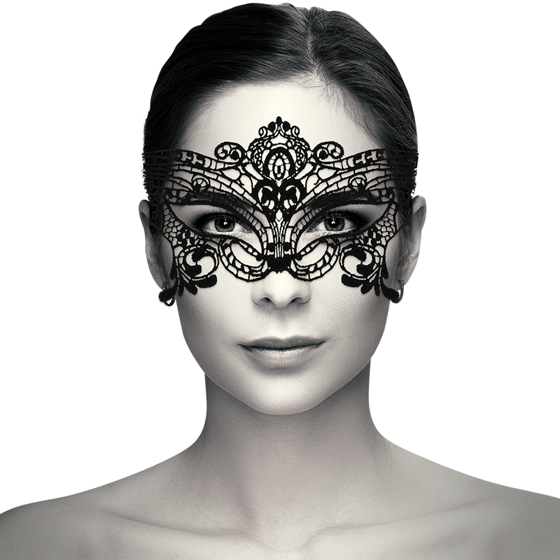 COQUETTE CHIC DESIRE - MÁSCARA ANCHA DE ENCAJE NEGRO