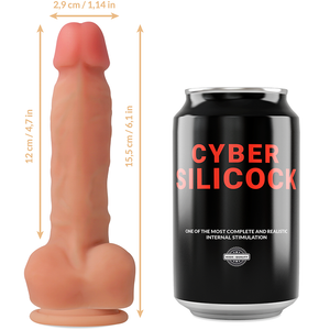 CYBER SILICOCK - ANSEL STRAP-ON WITH 3 FREE RINGS 15.5 CM -OR- 2.9 CM