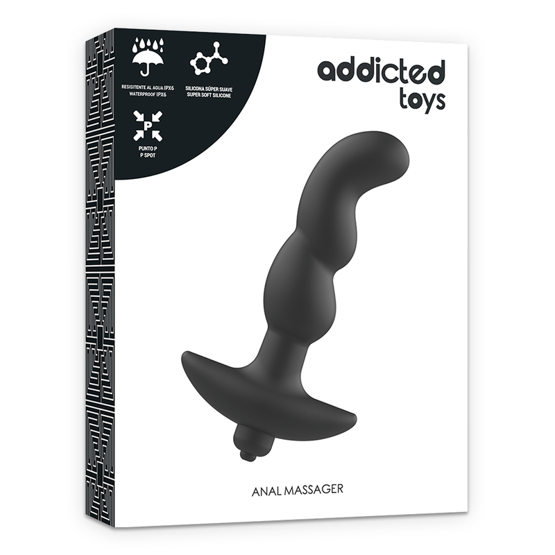 ADDICTED TOYS - MASSAGGIATORE ANALE NERO CON VIBRAZIONE MODELLO 2